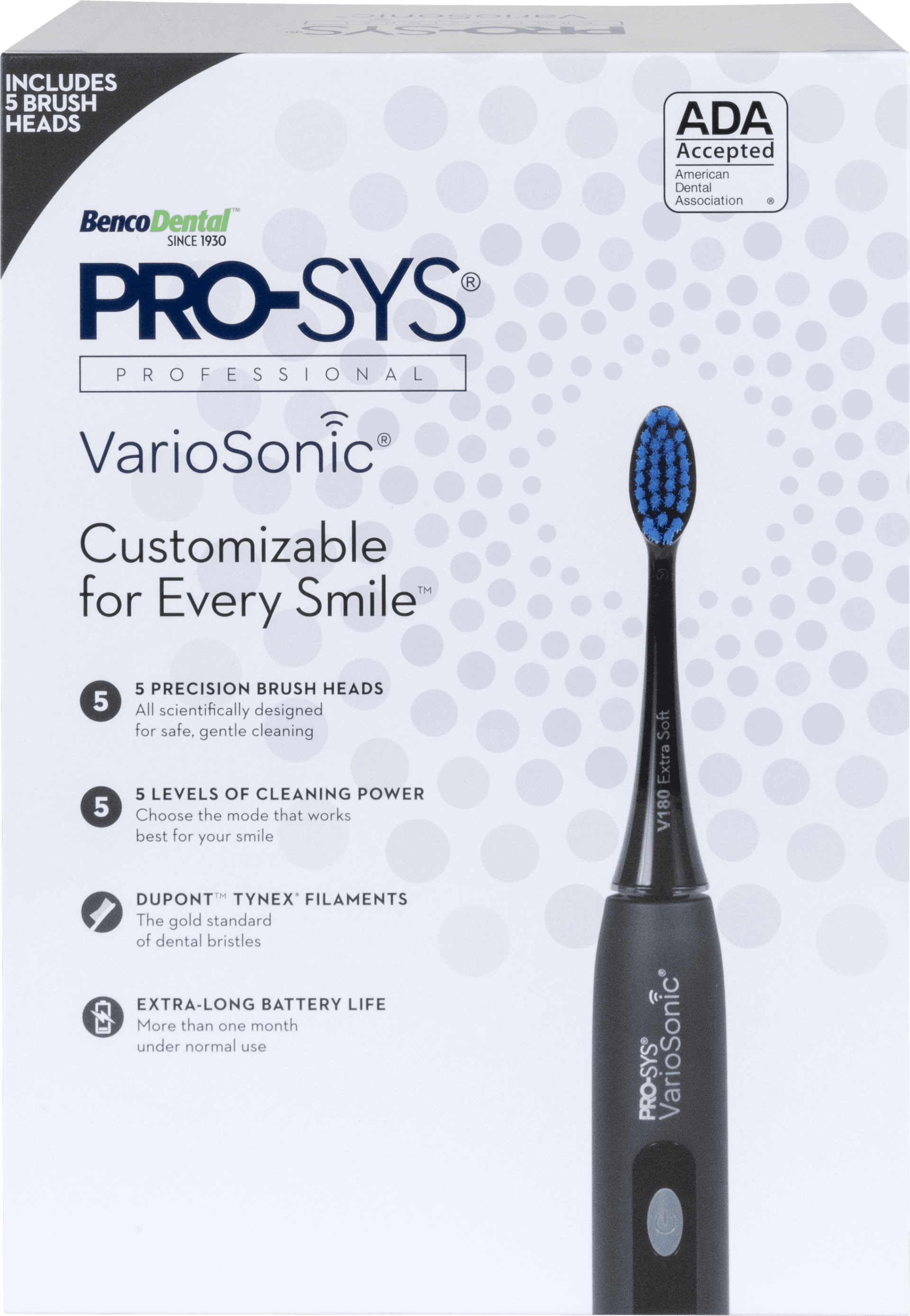 VarioSonic Electric Toothbrush (25 Intensities) PROSYS