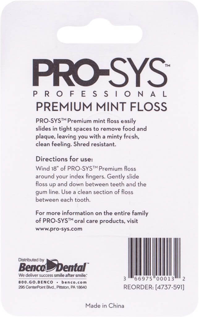Premium Mint Dental Floss, ShredResistant (2 Pack) PROSYS