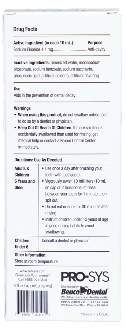 Ortho Rinse Anti-Cavity Mouthwash