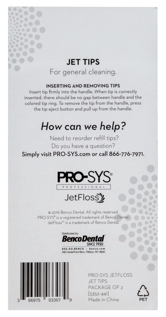 JetFloss™ Water Flosser Jet Tips PROSYS