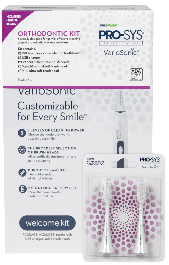 PROSYS VarioSonic Orthodontic Electric Toothbrush Kit Benco Dental